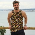 thumbnail image 6 of Zufioo Burger Fries Print Men's Vest, Sleeveless Quick-drying Muscle T-shirt, Suitable for Sports Fitness, Home Leisure Wear-X-Large, 6 of 7