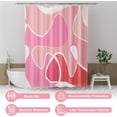thumbnail image 4 of Shower Curtain Pink, Washable Cloth Hot Pink Shower Curtain Sets with 12 Metal Hooks, Abstract Cute Waterproof Fabric Shower Curtains for Female and Girls'' Bathroom Decor, 72x72 Inches, 4 of 6