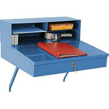 Wall Mounted Receiving Desk, 24 x 22 in. - Blue