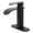 Matte Black, variant on Wowow Waterfall Bathroom Faucet, Single Handle Vanity Faucet with Metal Pop Up Drain, Gold