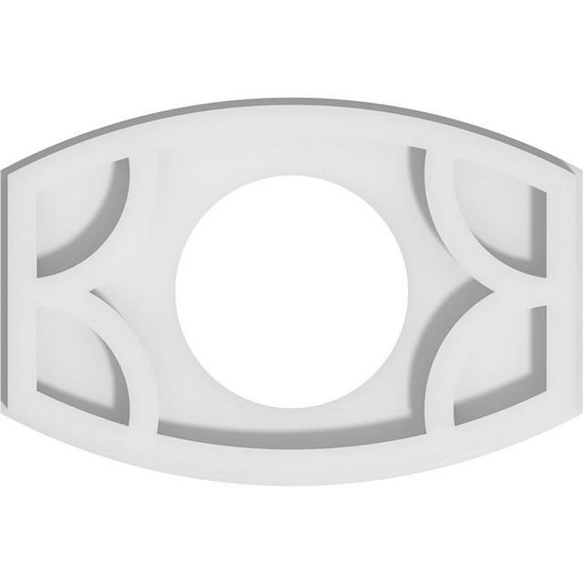 Ekena Millwork CMP10X6KY-04000 4 in. ID x 5.25 in. Rectangle Kailey Architectural Grade PVC Contemporary Ceiling Medallion