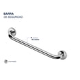 thumbnail image 2 of Barra de Seguridad Baño Alfa Acero Inoxidable Cromada 43 cm, 2 of 2