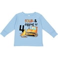 thumbnail image 3 of Inktastic Four and Digging It Bulldozer 4th Birthday Boys or Girls Long Sleeve Toddler T-Shirt, 3 of 5