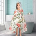 thumbnail image 6 of Pioneer Flower Floral Print Pattern Hooded Bath Towel，60"x35" for Ages 3 To 12 Kids, Quick Dry Lightweight Soft Microfiber Hood Beach Towel Cover Up for Kids, 6 of 7