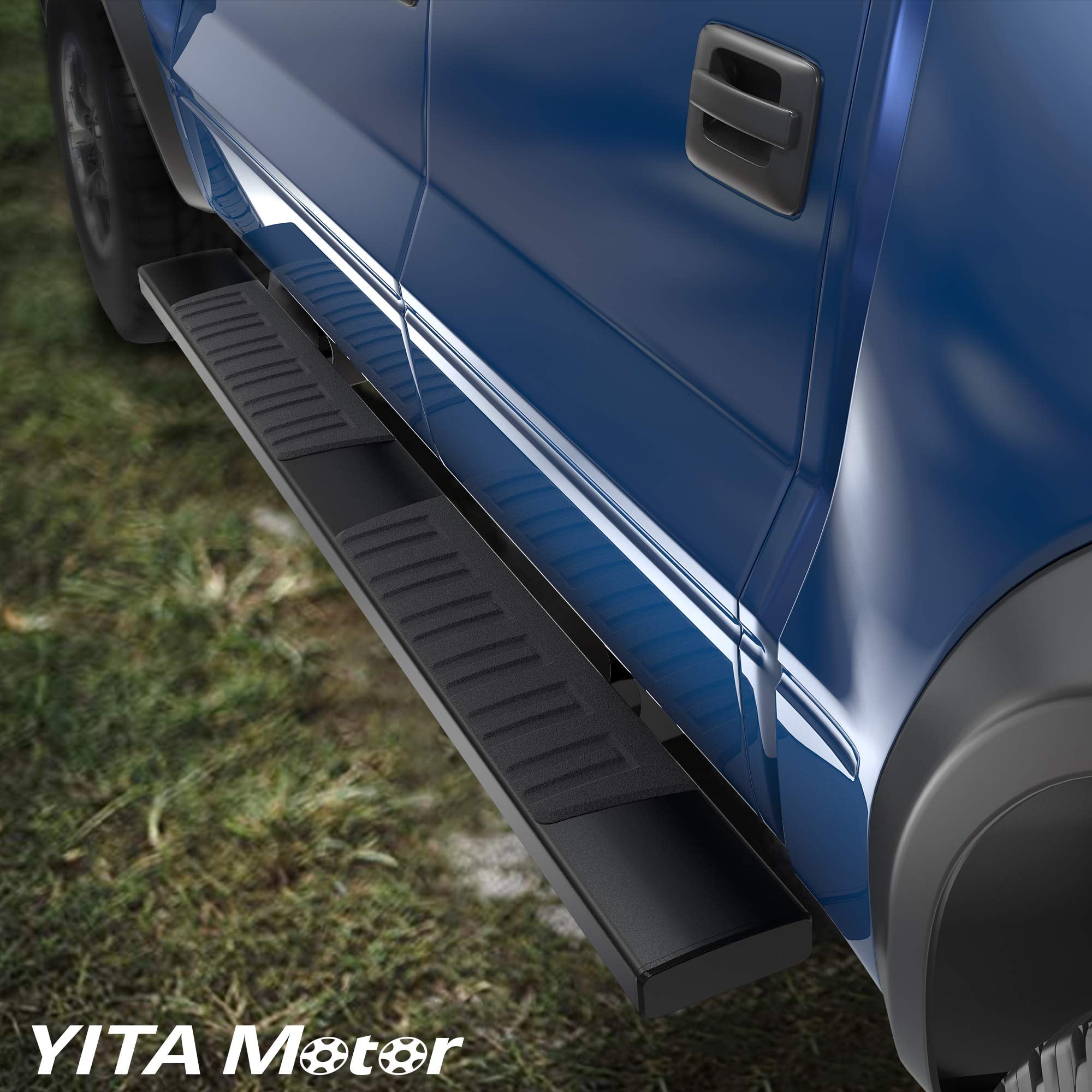 RVNI 6 inch Running Board for 2009 2010 2011 2012 2013 2014 Ford F-150 Super Crew Cab Side Step Nerf Bar Alloy ABS Black