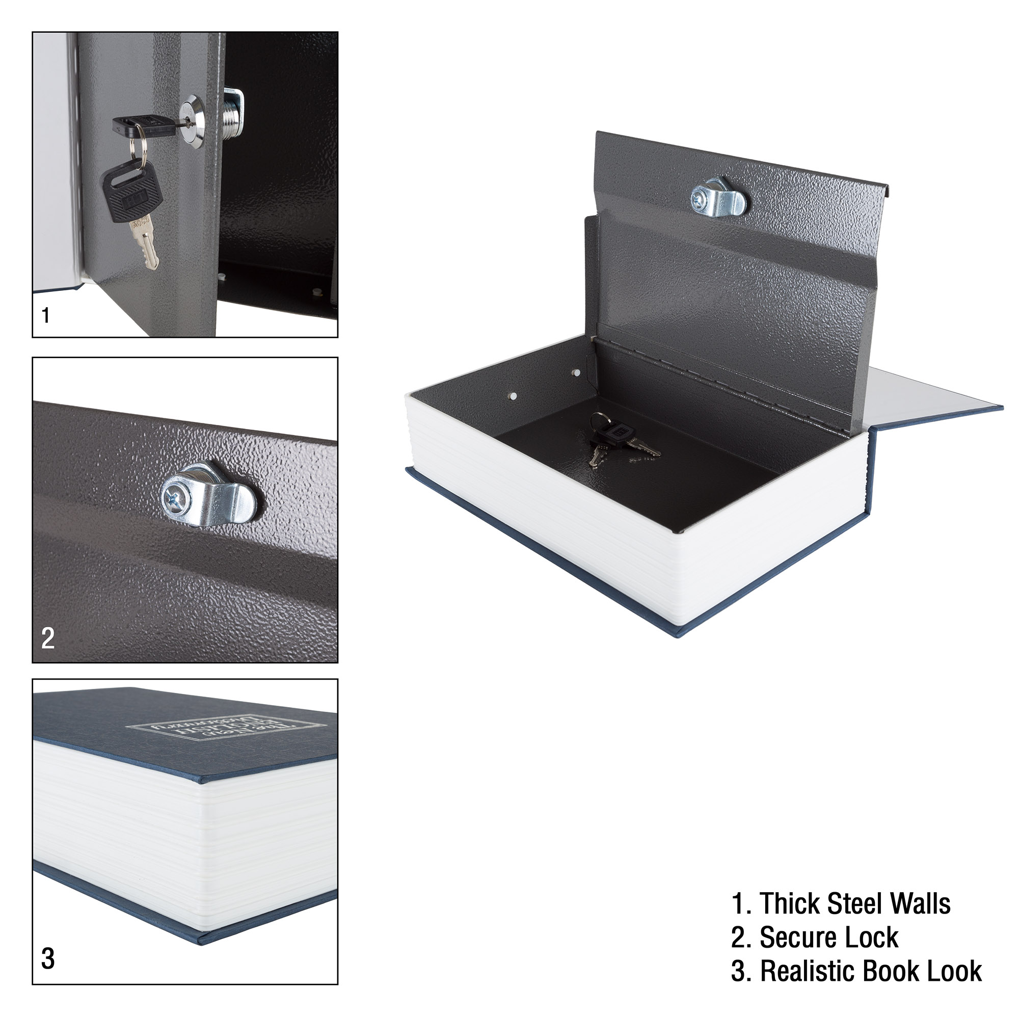 Stalwart Book Safe with Key Lock - Dictionary Design photo 5