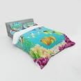 thumbnail image 2 of Ambesonne Fish Bedding Set 4 Pcs, Cartoon Underwater Theme, Queen, Multicolor, 2 of 2