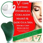 KEAPURE V Line Mask 7 Pcs Double Chin Mask Face Slimming Strap with Gua Sha