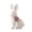 A, variant on Wangjing 1PC Mini Ceramic Rabbit Figurine Porcelain Easter Bunny Statue With Flower Modern Art Home Decoration Cute Bunny Spring Tabletop Mantel Decor for Living Room Home Office Desk Table Assorted