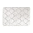 thumbnail image 3 of Luxury Memory Foam Bath Mat - Water Absorbent,Super Cozy and Non-Slip Backing - Polyester Comfort Bathroom Rug - 40x60cm (White)|YISHFHP, 3 of 11