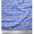 thumbnail image 1 of Soimoi Blue Modal Satin Fabric Celebration Flags Party Print Sewing Fabric Yard 42 Inch Wide, 1 of 3