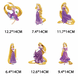 thumbnail image 3 of Globos de cumpleaños kit decoración fiesta alusivo a princesa Rapunzel, 3 of 8
