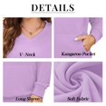 thumbnail image 6 of OutfitShow Womens Long Sleeve Sweatshirt Casual Fall V Neck Pullover Tops with Pockets,Sizes S-3XL, 6 of 8