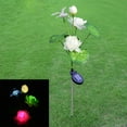 thumbnail image 5 of Harpi Solar Powered Outdoor Lights Garden Lights, Landscaping Lighting，Seven Colors Changing Combination Lights, Wireless Solar Garden Stake Lights for Fence, Yard, Gardens, Flowerbed Decor, 5 of 6