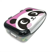 ZIPIT New Recycled Plastic Pencil Box, Fits up to 60 Pens, Pink Panda