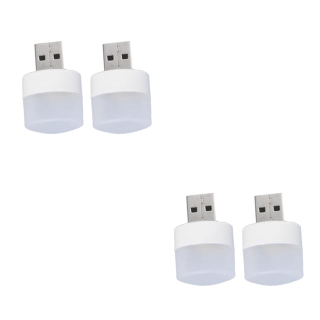 maskred USB Plug Lamp 6500K 3000K Lighting Device Table Computer Charging LED Book Lamps ABS Wear-resistance Reading Light Warm/White 2Set