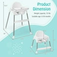 thumbnail image 2 of Infans 4-in-1 Convertible Baby High Chair Feeding w/ Removable Double Tray& Footrest, 2 of 7