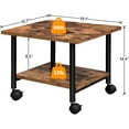 thumbnail image 4 of HOOBRO 2-Tier Mobile Printer Stand Under the Desk Printer Cart on Wheels Home Office BF02PS01, 4 of 8