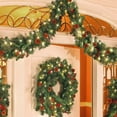 thumbnail image 2 of Guirnalda LED de ratán para decoración navideña, guirnalda Artificial de ratán para árbol de Navidad, verde, 1,8/2,7 m, 2 of 4