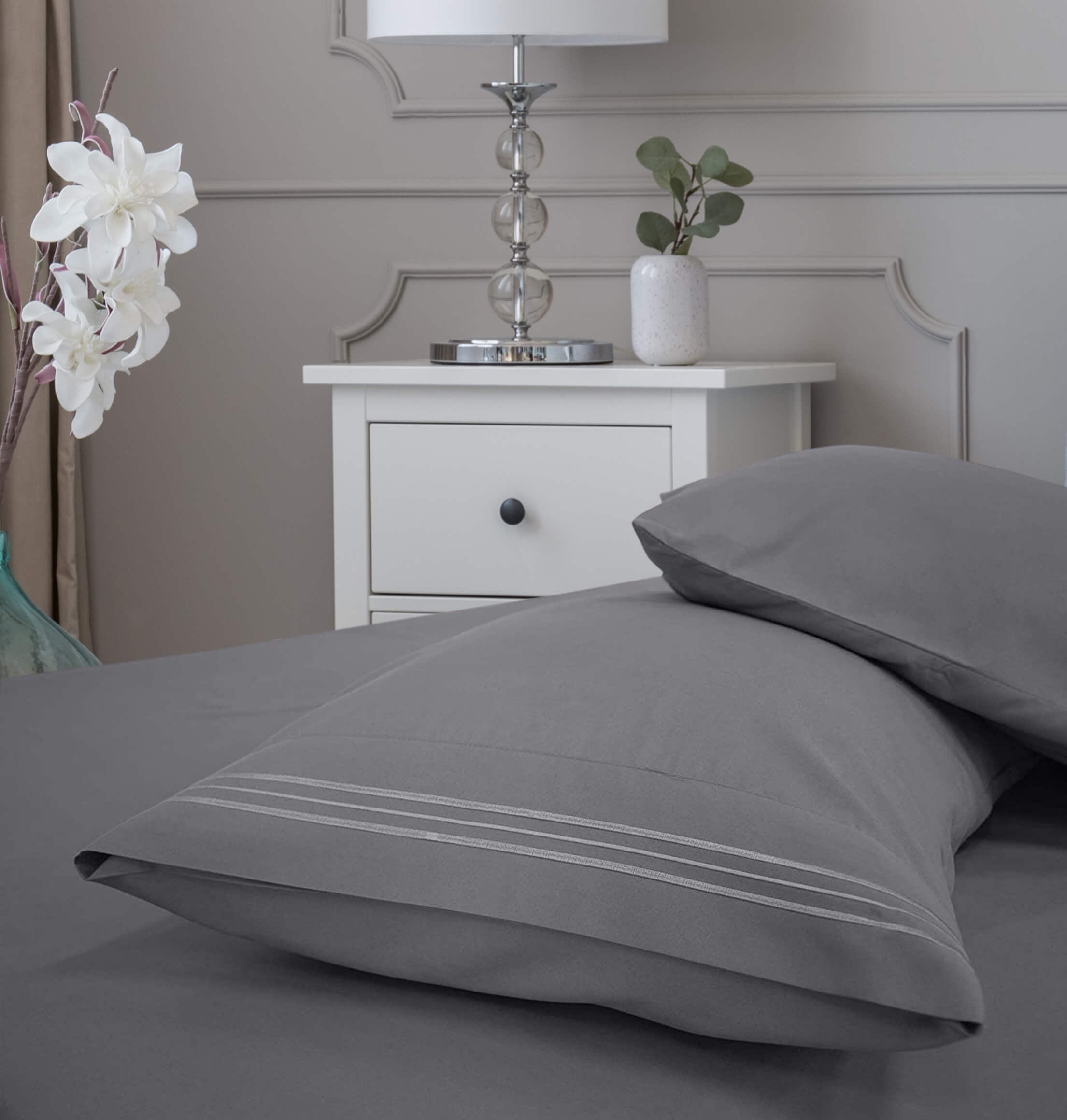 Greeny Green Luxury 1800 Bamboo Ultra Soft Sheet Set – Wrinkle Free, Deep Pocket, Machine Washable, Hypoallergenic, Fade Resistant Bedding Set - 6 Piece Set (Queen, Gray)