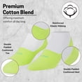 thumbnail image 2 of ODD SOX – Basix Unisex Large No Show Socks – Neon Yellow – Soft Cotton Blend Low Profile Socks –, 2 of 5
