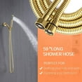 thumbnail image 3 of 1.5/2m Professional Toilet Anti-twist High Pressure Titanium Gold Replacement Shower Head Extension Tube Shower Hose Spray Encryption Pipe 1.5M TITANIUM GOLD, 3 of 8