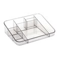 thumbnail image 1 of Clearance! Home Textile Makeup Organizer Tray Brush Holder Cosmetics Display Cabinet Storage Box Suitable For Vanity Countertops Bathroom Drawer Compartments Clear Acrylic （C）, 1 of 7