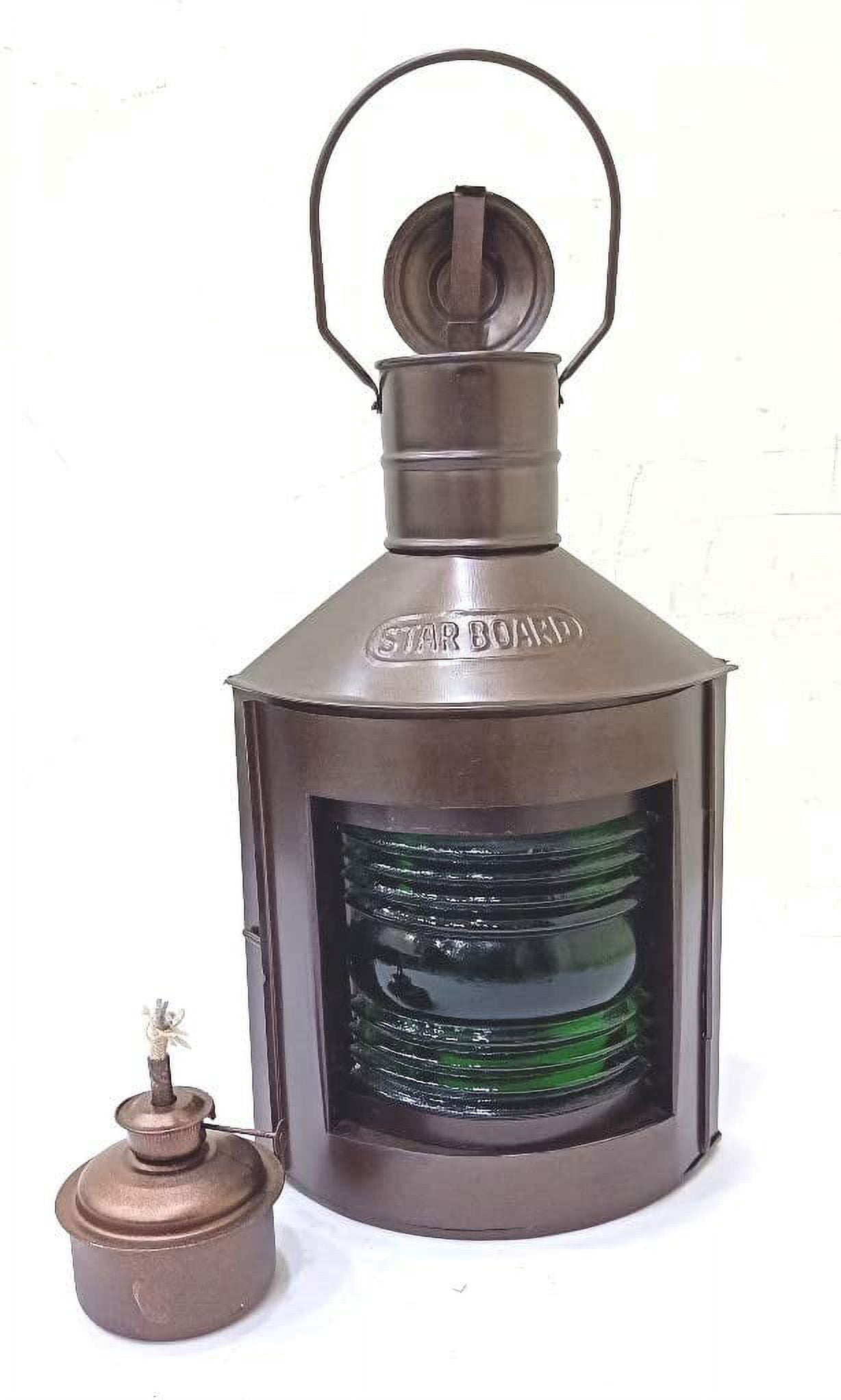 Nautical Vintage Metal Starboard Ship Lantern Oil Lamps Home Decor