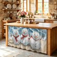 thumbnail image 6 of Coastal Snowman Christmas Cabinet Curtain 32"Wx55"L, Dustproof Pantry Door Curtain with Self Adhesive Tape, Xmas Tree Starfish Beach Tall Storage Cover Privacy Drape for Bathroom Kitchen Laundry Room, 6 of 9