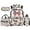 Patriotic Western Print, variant on Yuyamidu Duck Camo Bow 4Pcs School Backpack Set, 17 Inch Large Capacity Bookbag with Lunch Box Pencil Case Water Bottle Sleeve for Teens Boys Girls Outdoor Travel
