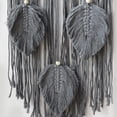 thumbnail image 5 of Nice Dream Grey Macrame Dream Catchers for Bedroom Adult Large Dream Catcher Wall Decor Boho Wall Hanging with 3 Leaves Ornament Craft Gift, 5 of 8