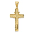 thumbnail image 4 of 14K Yellow Gold Charm Pendant Themed 33 mm 15 Claddagh Cross, 4 of 4