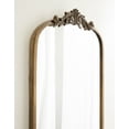 thumbnail image 4 of Kate and Laurel Arendahl Glam Arched Vintage Full Length Mirror, 18 x 58, Gold, Traditional Baroque Full Body Wall Mirror with Ornate Garland Inspired Crown, 4 of 10