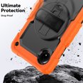thumbnail image 7 of For Xiaomi Redmi Pad SE 8.7 inch 2024, 360 Rotating Shockproof Cover with Stand, Screen Protector, Shoulder Strap, Orange, 7 of 7