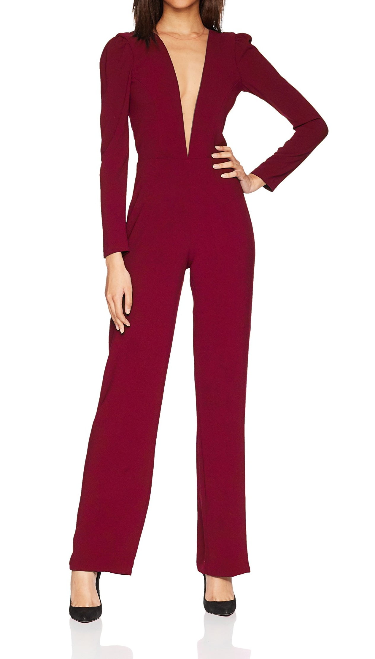 Dress the Population Jumpsuits & Rompers - Womens Jumpsuit Plunging ...
