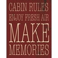 thumbnail image 2 of Grey, Jace 20x24 Gold Ornate Wood Framed with Double Matting Museum Art Print Titled - Cabin Rules, 2 of 4