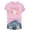 Pink, variant on CHUMUD Happy Easter Shirts for Women Short Sleeve Funny Bunny Graphic Shirt Easter Tee Tops Summer Casual Tees