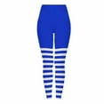 thumbnail image 5 of Gyexs Red and White Striped Tights for Women Christmas Leggings Funny Party Wear Soft Thermal Winter Tights Blue & Size XL, 5 of 6