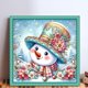 thumbnail image 2 of Kit Punto Cruz Con Muñeco Nieve Hilo Algodón Ecológico Bordado 11CT 40x40cm, 2 of 9