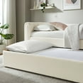 thumbnail image 6 of Modway Veyla Channel Tufted Boucle Twin Daybed With Trundle in White, 6 of 10