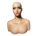 thumbnail image 3 of Cabeza maniquí femenina con soporte para pelucas y hombros, soporte profesional para pelucas, busto maniquí para sombreros, collares y diademas., 3 of 8