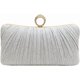 thumbnail image 1 of Bolso de mano con volantes brillantes y rhinestones para mujer con cadena desmontable, accesorio elegante para fiestas nocturnas y bodas, 1 of 3