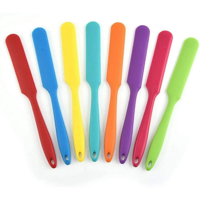 Set de 8 Mini Espátulas Antiadherentes de Silicona para Cocina Multicolor Ormromra YQ-1290
