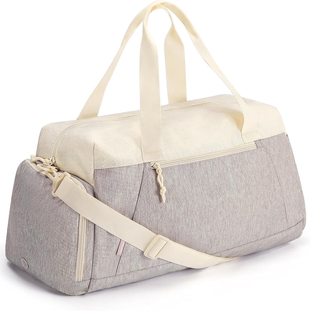 Bolsas de gimnasio para hombres y mujeres, bolsa de viaje plegable de 40 litros, bolsa de lona ligera para fin de semana con compartimento para zapatos