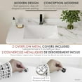thumbnail image 2 of Stylish Undermount 20 ¾"Wx 15 ½"D White Porcelain Rectangular Bathroom Sink P-200, 2 of 10