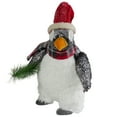 thumbnail image 4 of Northlight Plush Winter Penguin with Pine Branch Christmas Figure - 13", 4 of 5