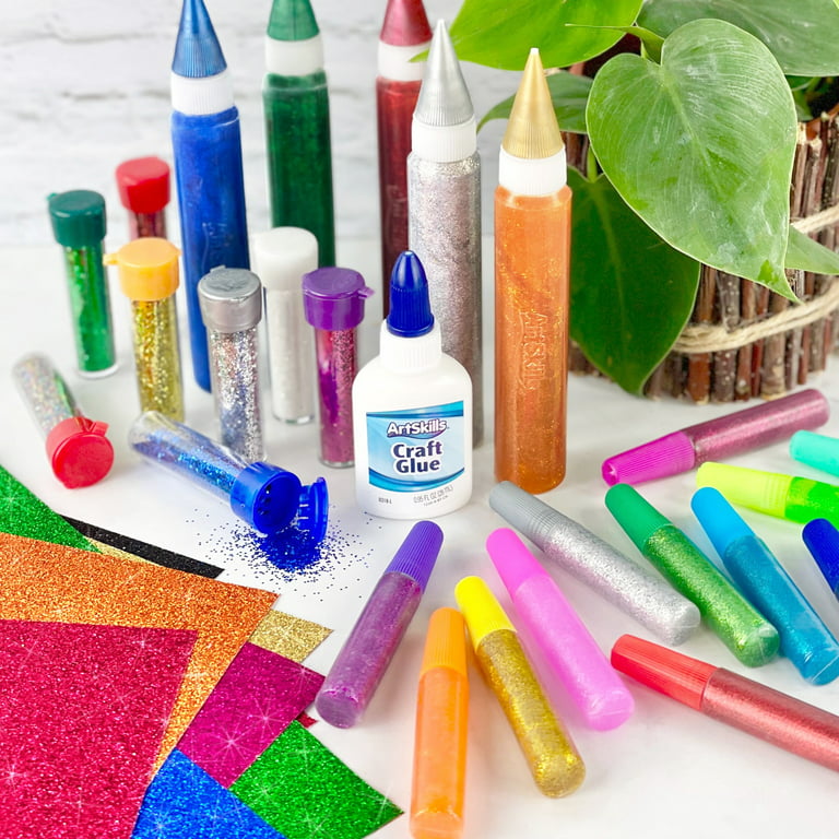 ArtSkills 72-Pack of Glitter Glue in 8 Assorted Colors