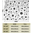 thumbnail image 4 of Soccer Blanket for Boys Girls Super Soft Warm Soccer Ball Throw Blankets Black and White Soccer Blanket Soccer Gift for Kids Teens Fans 60"X80", 4 of 6