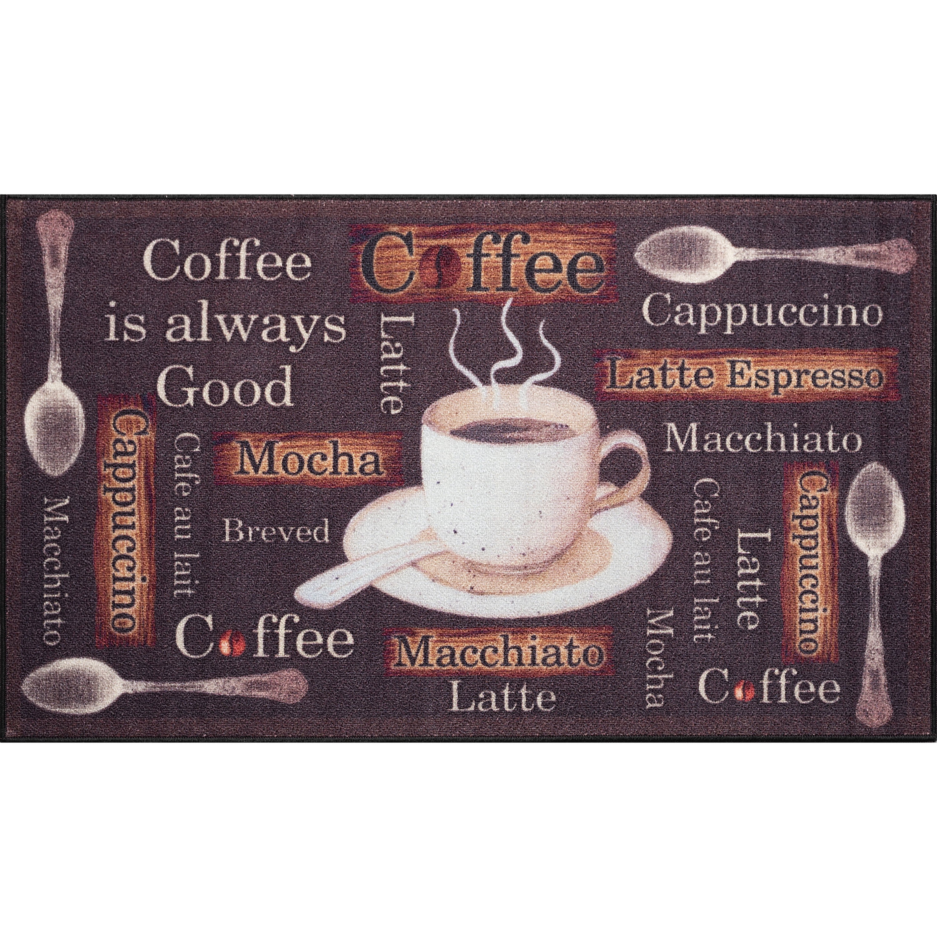 26x44 Modern Brown Runner Rugs for Hallway | Indoor Entry, Entryway, Walkway or Kitchen Rug 2'2'' x 3'8''