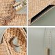 thumbnail image 3 of 1pc PU Leather Crossbody Bag Fashionable Straw Chain Messenger Bag with Tassel for Women Girls(Green), 3 of 4